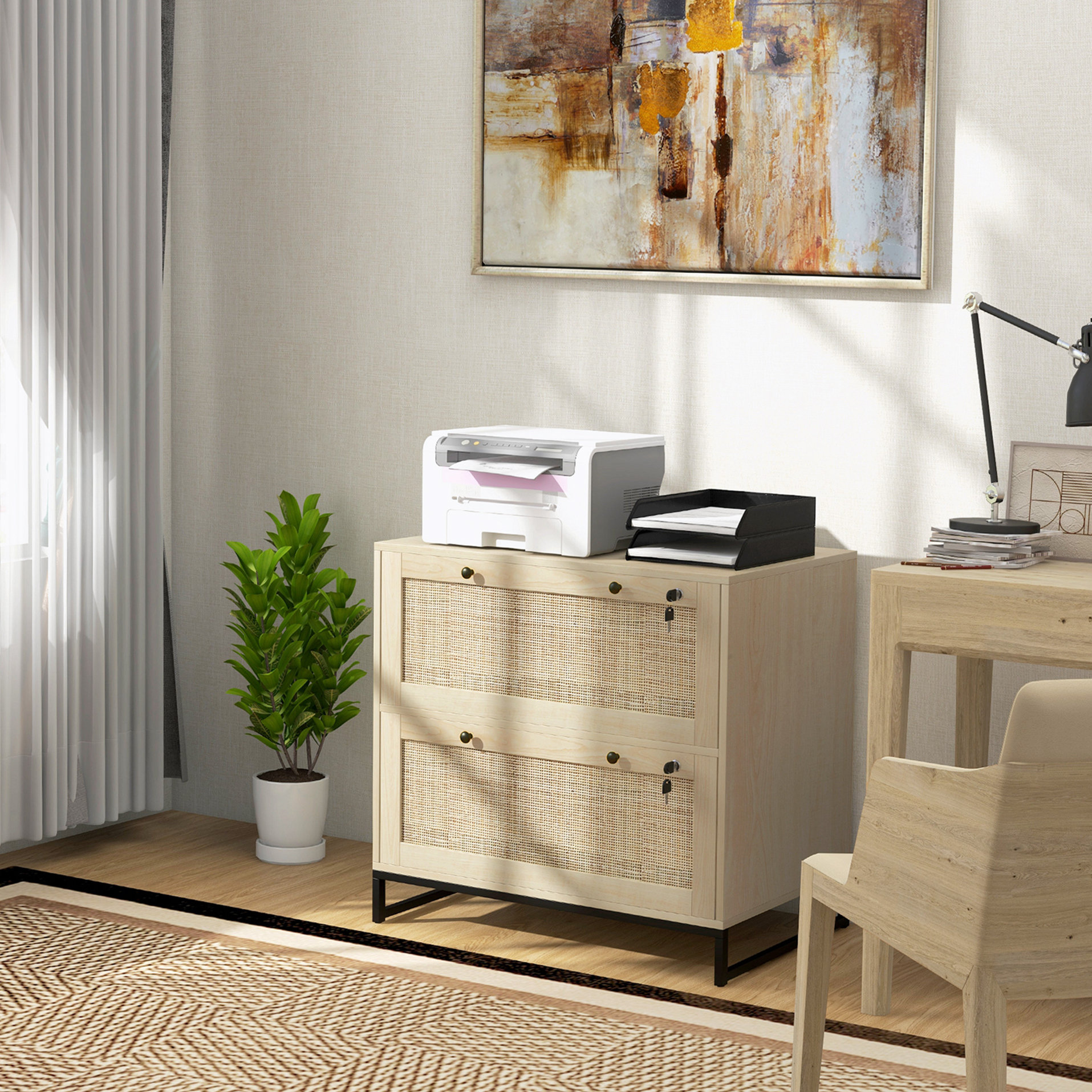 Bay Isle Home™ Vinsetto 2 Drawer File with Lock, Vertical