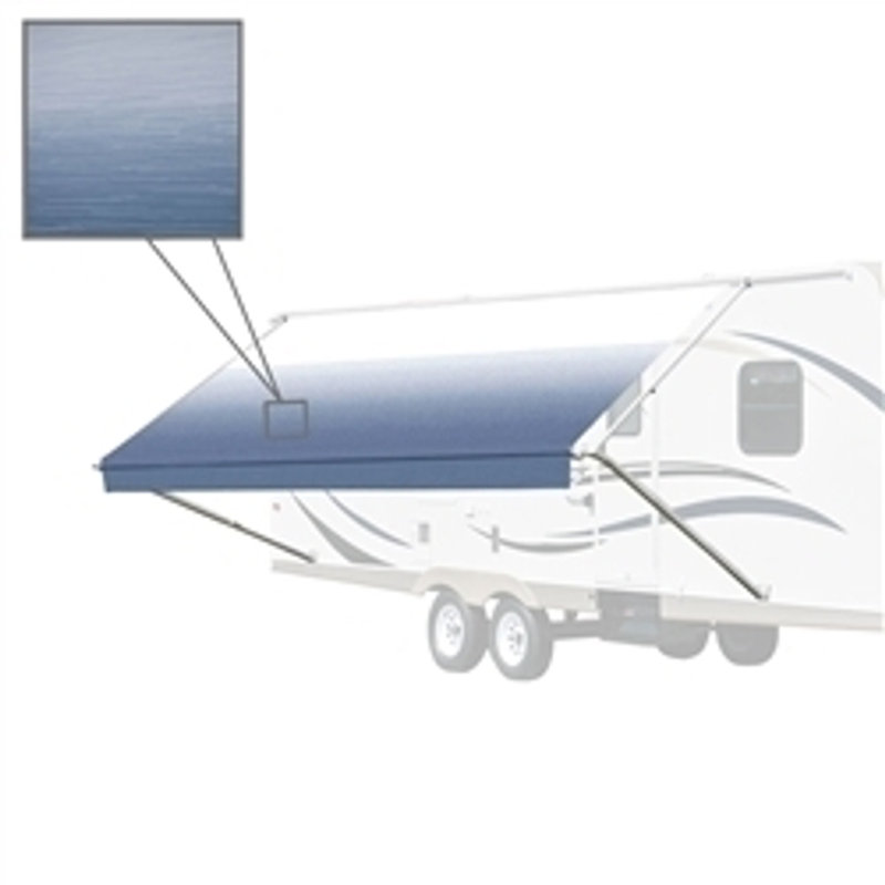 Ocean Blue Fade Vinyl RV Awning Replacement Fabric