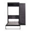 Lit simple avec armoire grise pour rangement pliant et rangement, garde-robe, 3 grands tiroirs-209034109