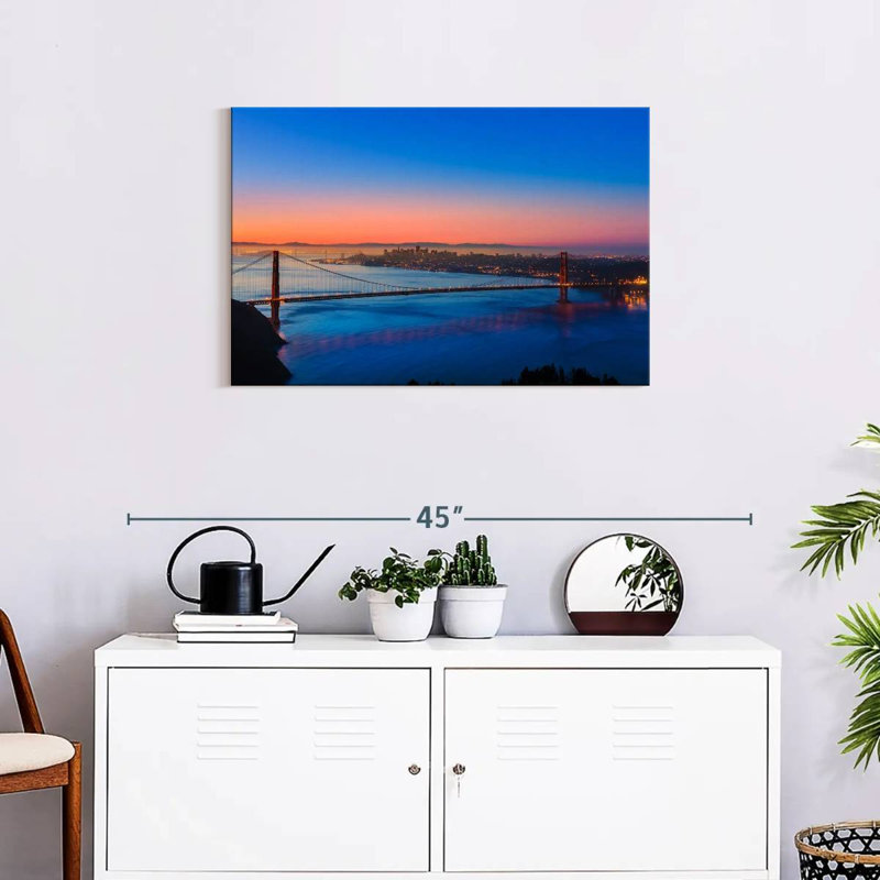 Lilie Golden Gate Bridge Nightfall, H 20 po x l 30 po
