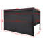 Berlin Plus 3M X 3M Square Pergola With 3 Or 4 Manual Side Blinds And Led Lighting In Grey-125228975