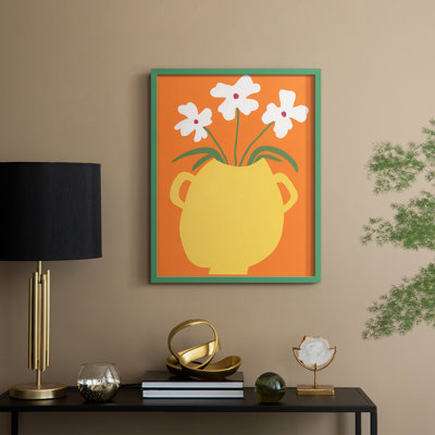 Modern Blooms II Framed Print - Solid Wood