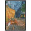 Célèbre œuvre d'art «Black Cat in Van Gogh's Night Cafe Animals Wildlife», reproduction sur toile flottante-95982978-95982979
