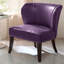 Fauteuil d'appoint en similicuir sans accoudoirs Alfredia-602785313