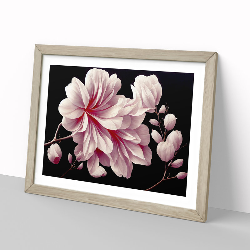 Amazing Flowers - Framed Print, 34cm H x 46cm W x 2cm D, Oak