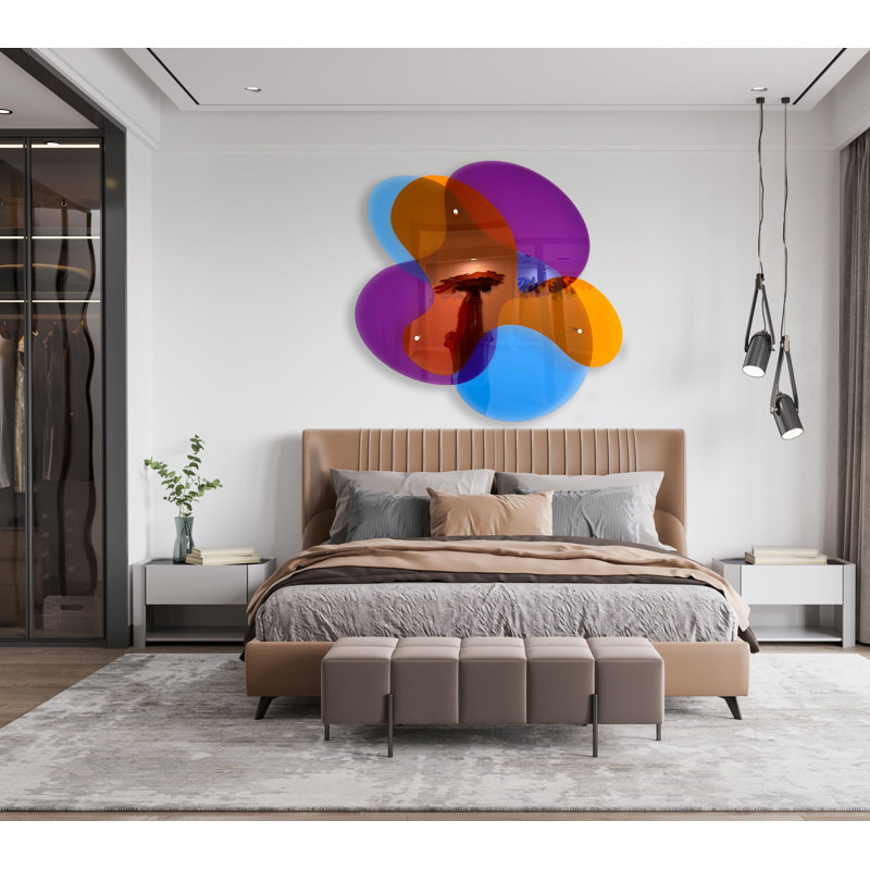 Sculpture murale contemporaine en acrylique transparent - Art moderne