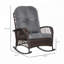 Chaise berçante d'extérieur en osier et rotin-939920478