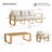 5 - Person Patio Conversation Set With Cushions-487355439-487447395