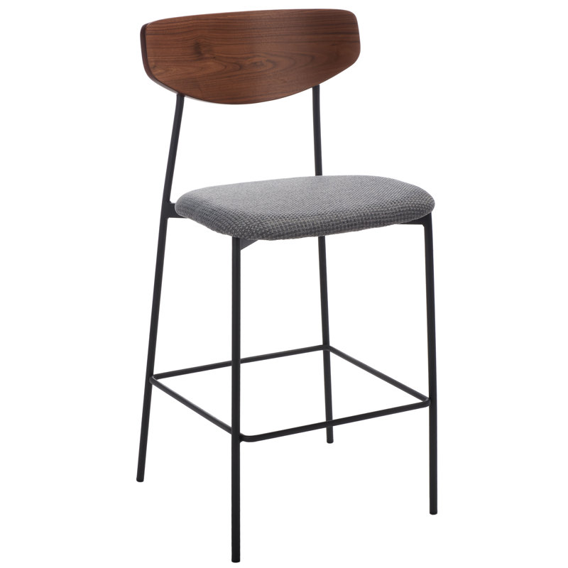 Tabouret de comptoir Ryker, Noyer / gris