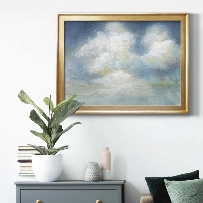 Nuage dramatique, toile de qualité supérieure, prête à être accrochée, Cadre doré, H 26,5 po x l 36,5 po x P 1 po