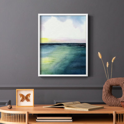 Sherbet Sunset Diptych II, reproduction encadrée - bois massif