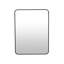 Miroir de salle de bain à cadre noir 24 po x 32 po - verre fin 4 mm et panneau pour différents espaces Superior