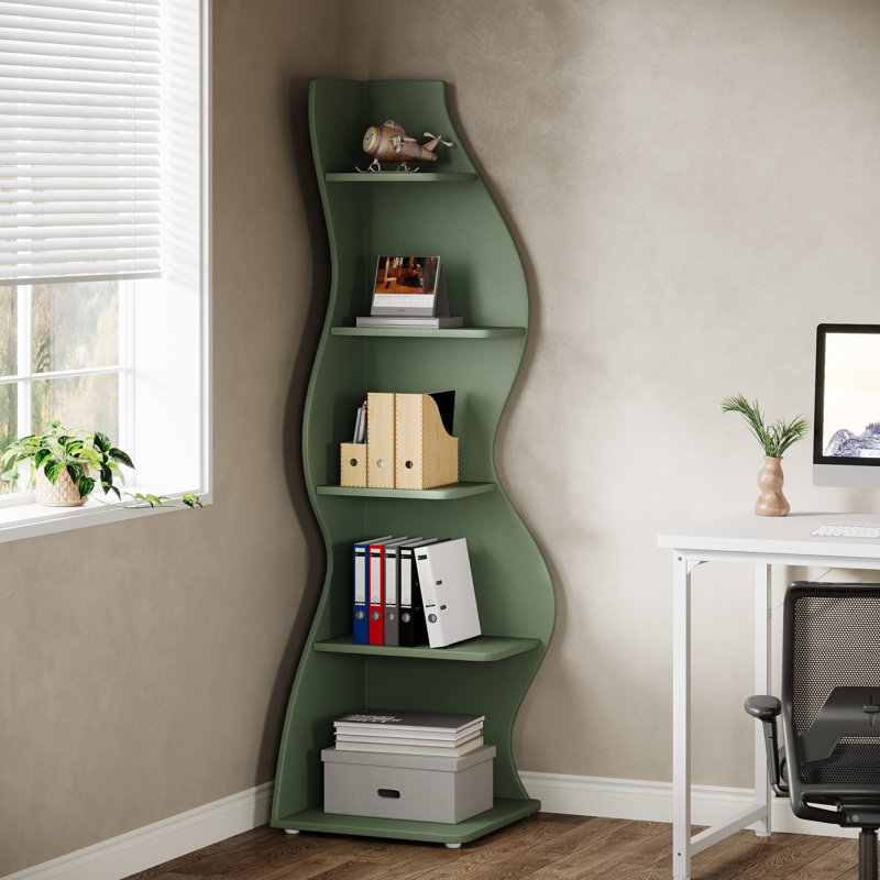 Arhab Corner Bookcase, Green