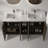 60"  Double Bathroom Vanity with Solid Surface Top, Smoked Oak Brown -1017213024-1012996990-1013000814