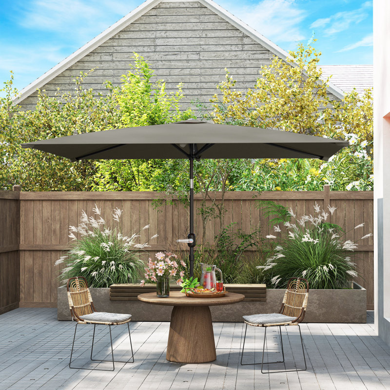295cm Tilt Market Parasol, Light Grey