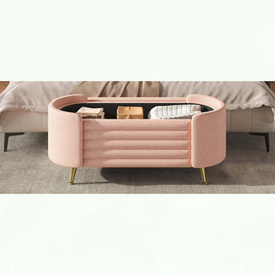 Modern Storage Ottoman Upholstered Storage Bench End of Bed Bench Entryway Shoe Bench for Living Room, Bedroom and Entryway