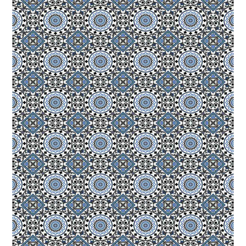 Traditional Polyester Geometric Shapes Duvet Cover, Queen Duvet Cover + 2 Shams