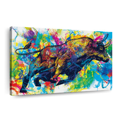 " Bull Paint Splash "