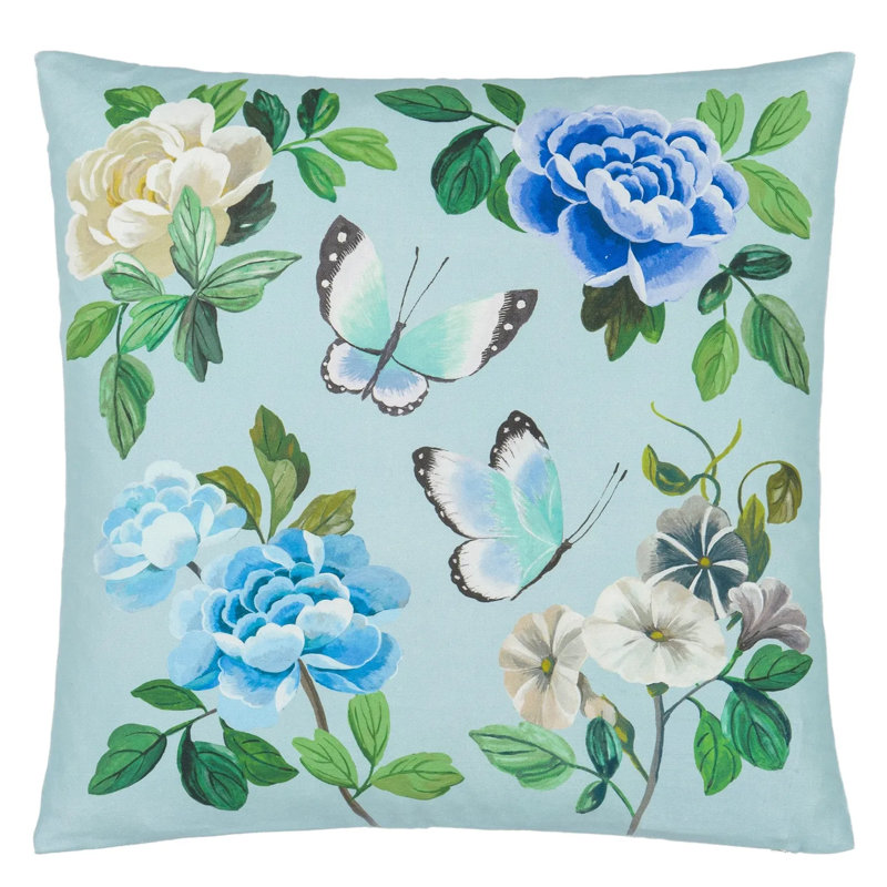 Miraflores Decorative Pillow, Cobalt Floral