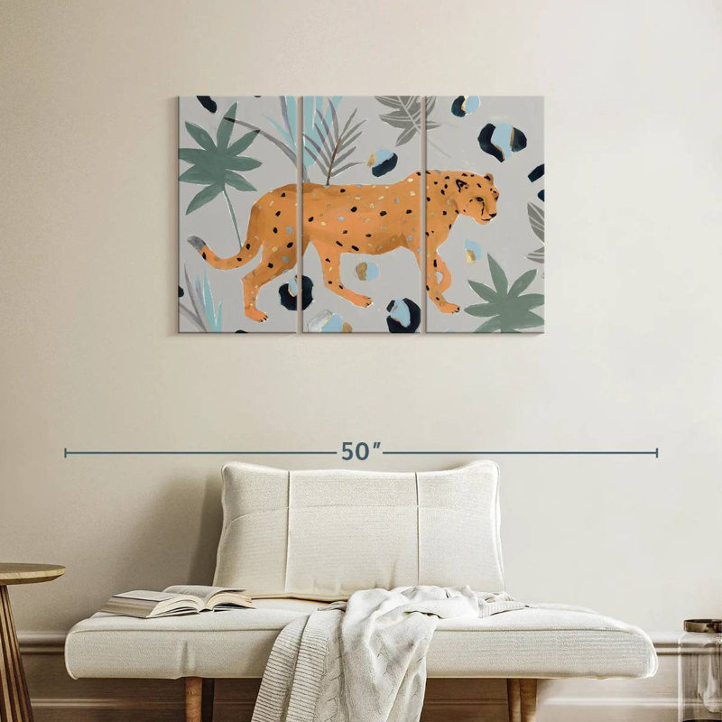 Brampt Walking Cheetah I, 24" H x 38" W