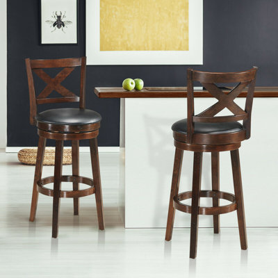 Woosley Swivel Upholstered Counter Stool