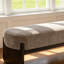 Banc moderne capitonné en bouclette de 163 cm de large avec structure en bois massif-1086564954