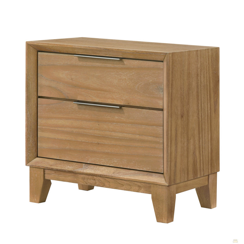 Table de chevet contemporaine à 2 tiroirs 1Pc