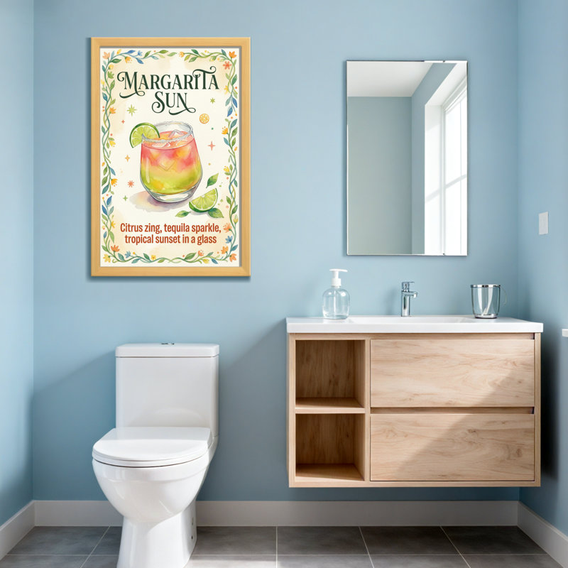 Verre tropical à teinture scintillante Tquila Zing, H 36 po x l 24 po, Toile tendue, Ne s’applique pas