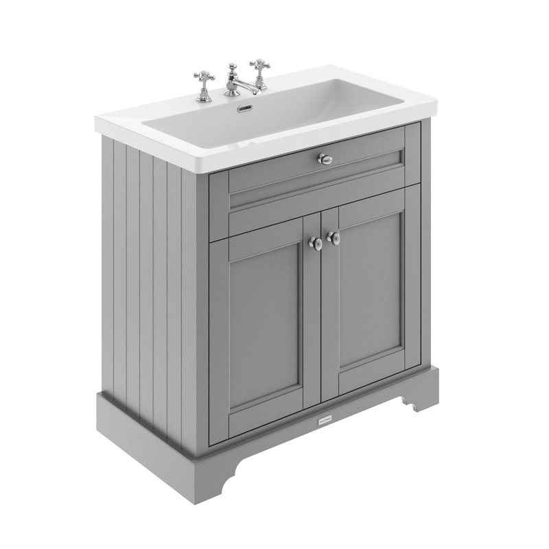 Old London Bathroom Vanity, Storm Grey, 813 cm