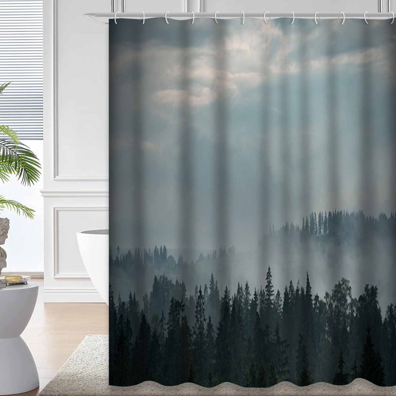 Rideau de douche Mountain Forest, L 72 po x l 84 po