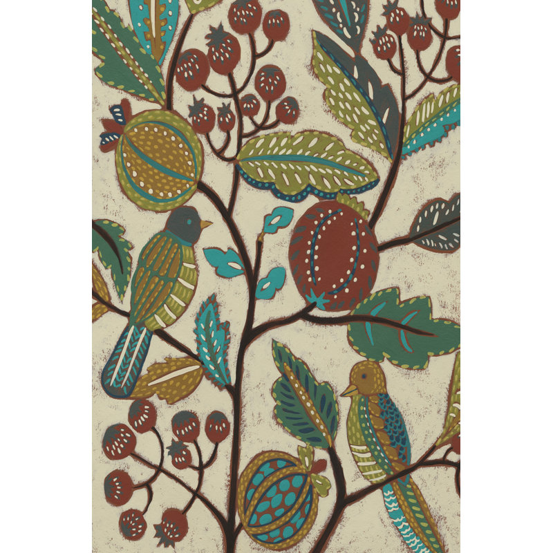 Berry Branch I - Wrapped Canvas Painting, 46cm H x 30cm W