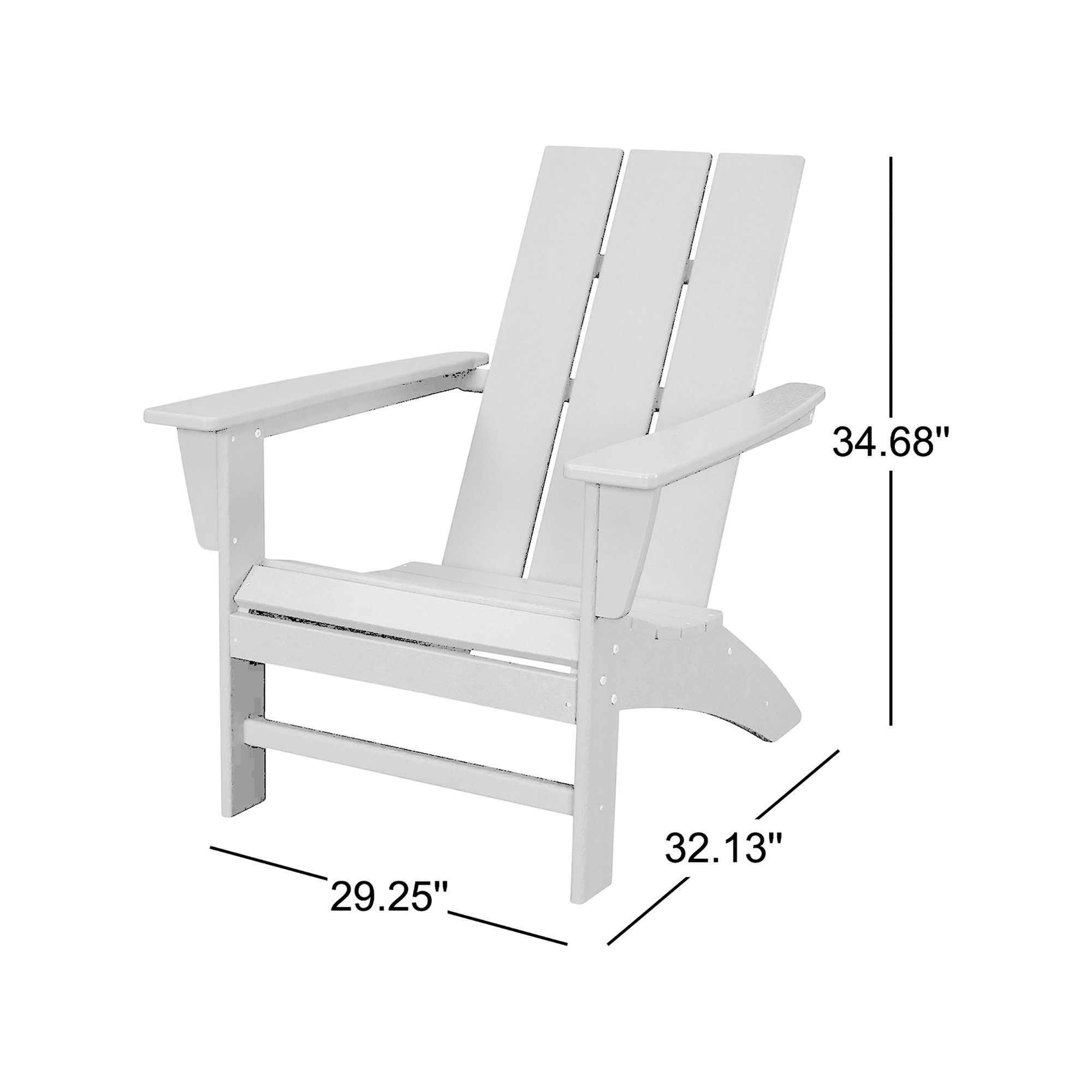 POLYWOOD Modern Adirondack Chair, Teak