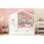Lit simple en bois avec lit gigogne-470247208