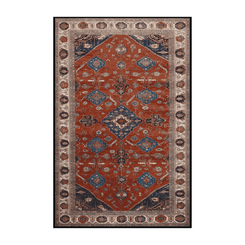 Tapis brun lavable à la machine, Rectangulaire 3 pi x 5 pi