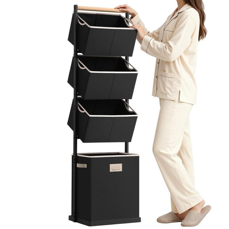 Trieur de panier à linge 125 L 4 sections