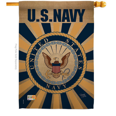 Double Sided 40 in. H x 28 in. W Polyester Independence Day House Flag