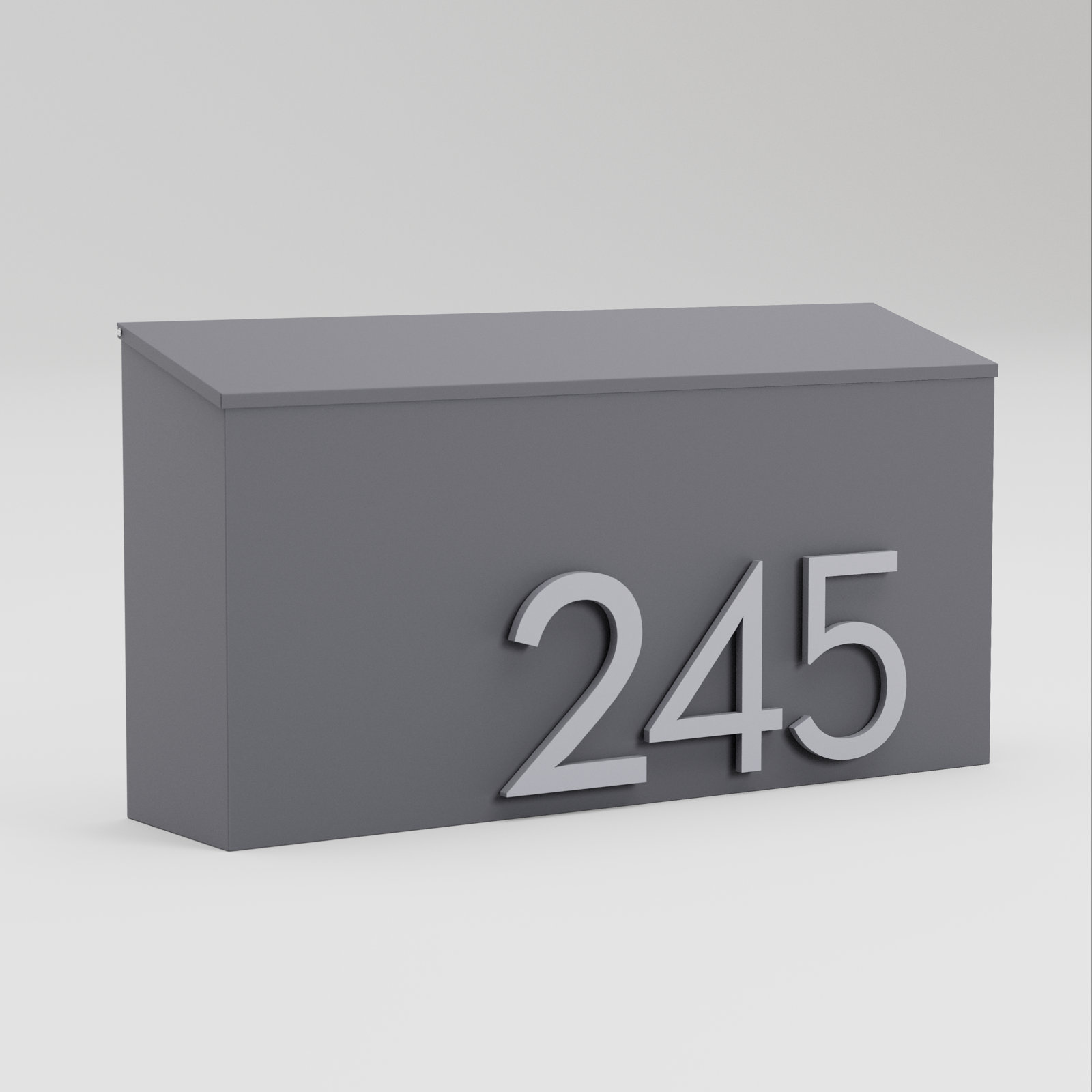 The OG Wall Mounted Steel Mailbox, Gray, Silver, Yes
