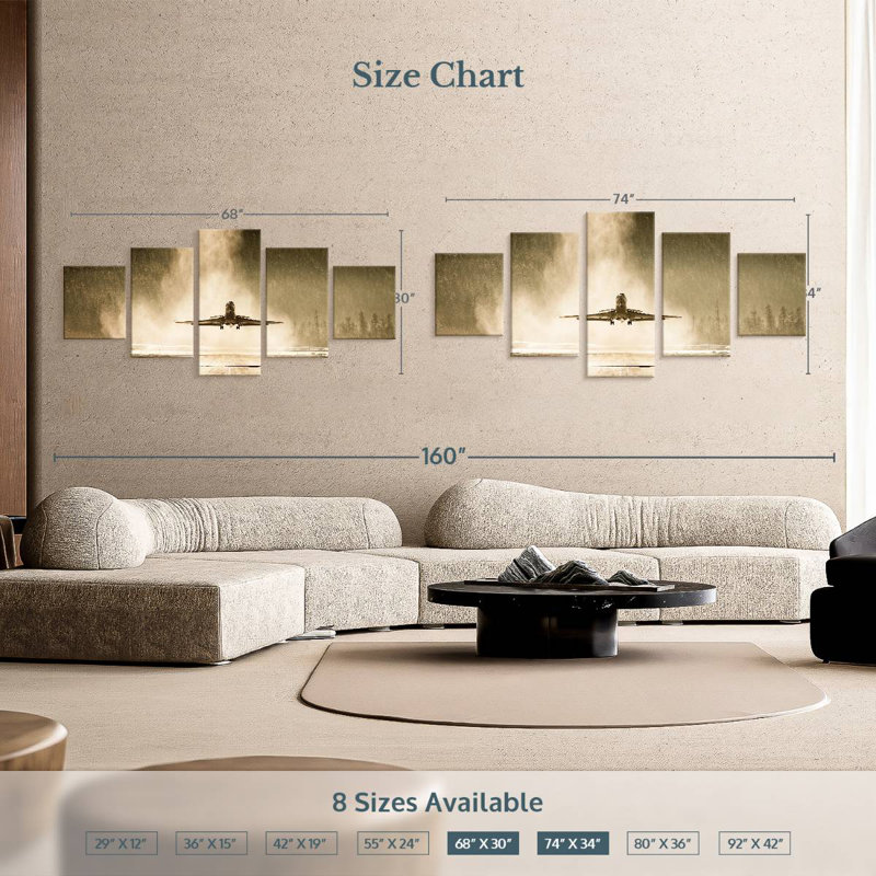 Mehar First Class Plane, 30" H x 68" W