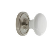 Classic Rosette with White Porcelain Door Knob