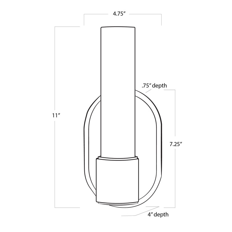 Dixon 1 - Light Armed Sconce, Natural Brass