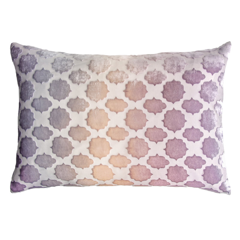 Mod Fretwork Lumbar Pillow Cover & Insert, Opal, 14" x 20", Down