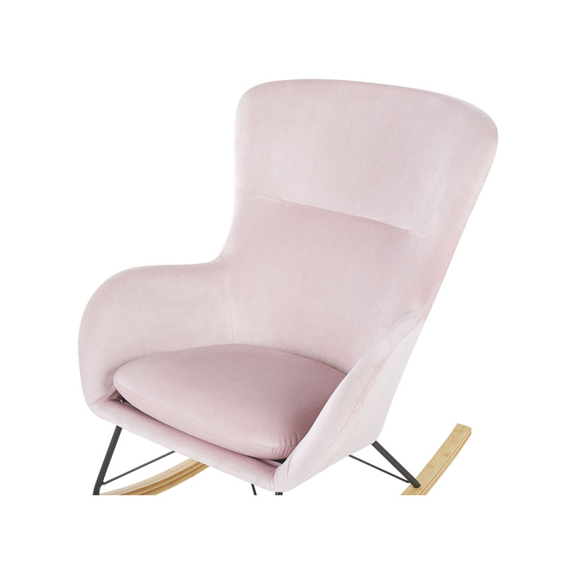 Pandora Upholstered Rocking Chair, Pink