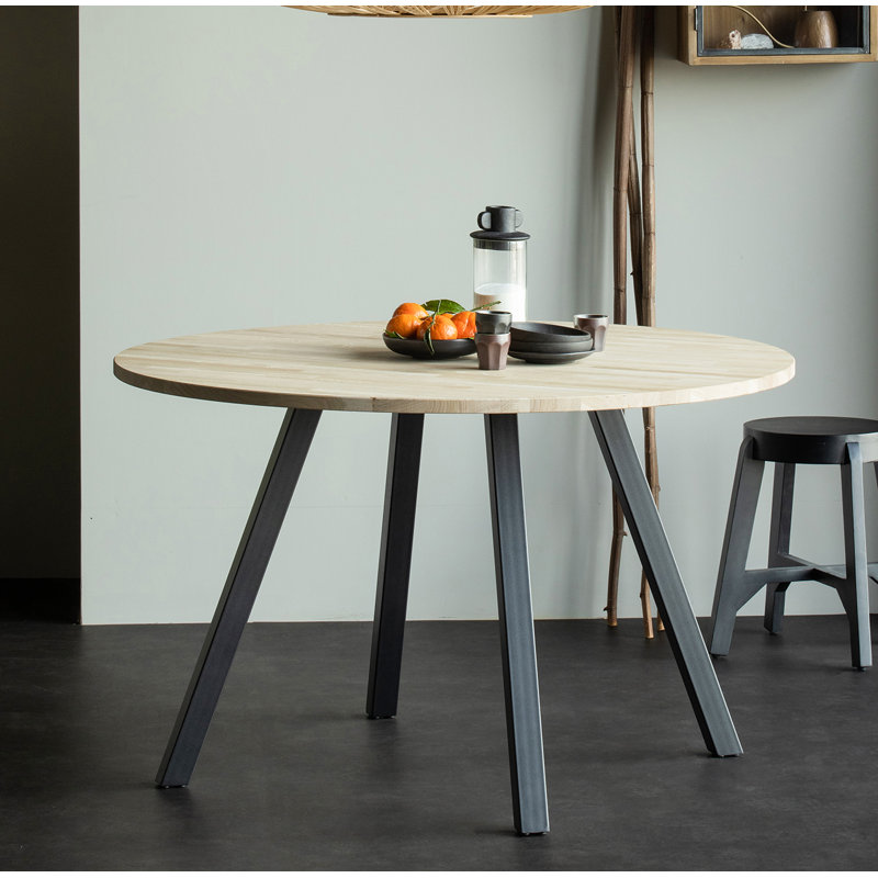 Plimpton Oak Round Solid Wood Top Dining Table