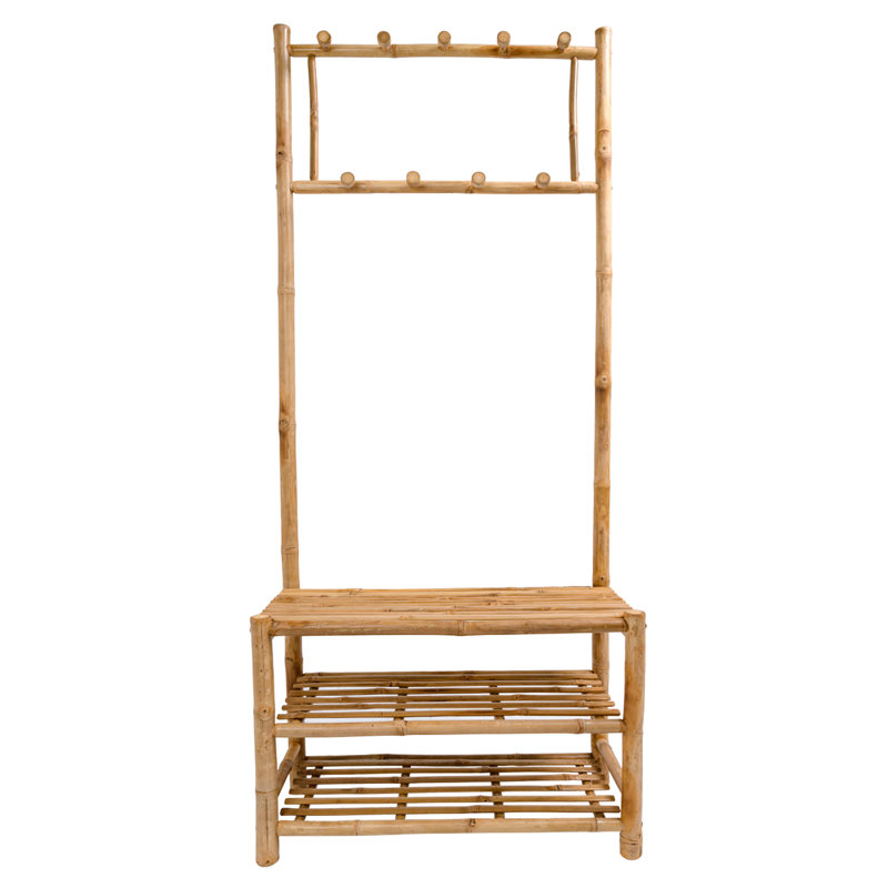 Kalea Solid Bamboo Wood Hall Tree