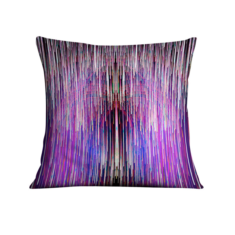 Coussin décoratif avec insert, H 20 po x l 20 po, Mauve rayé / abstrait 3