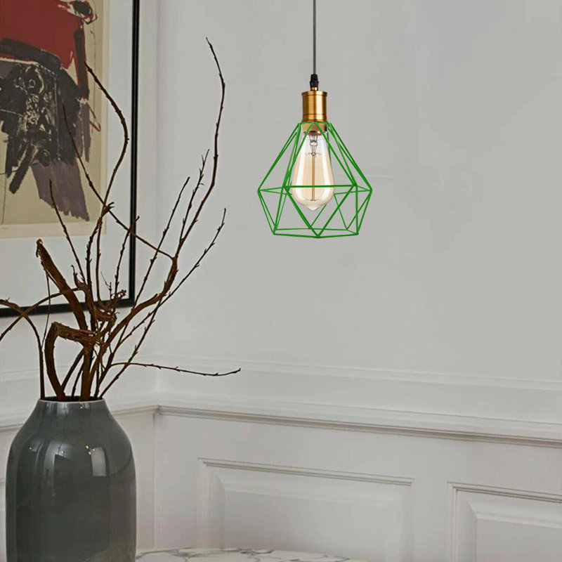 Braylene 1 - Light Black/Gold Single Pendant, Green