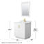 Ensemble de meuble-lavabo simple autoportant 30 po avec plateau en marbre Miranda 24 po Miranda-63918129-63918125