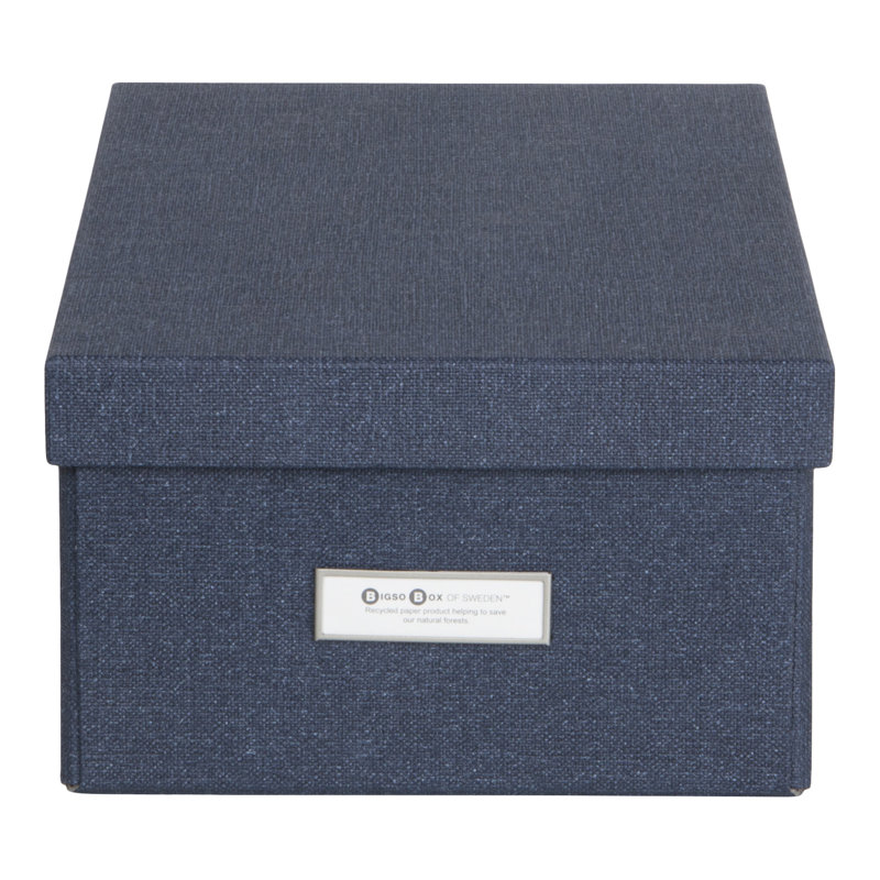 Bigso Karin KD Collapsible Storage Box - Photo Storage Box, Blue