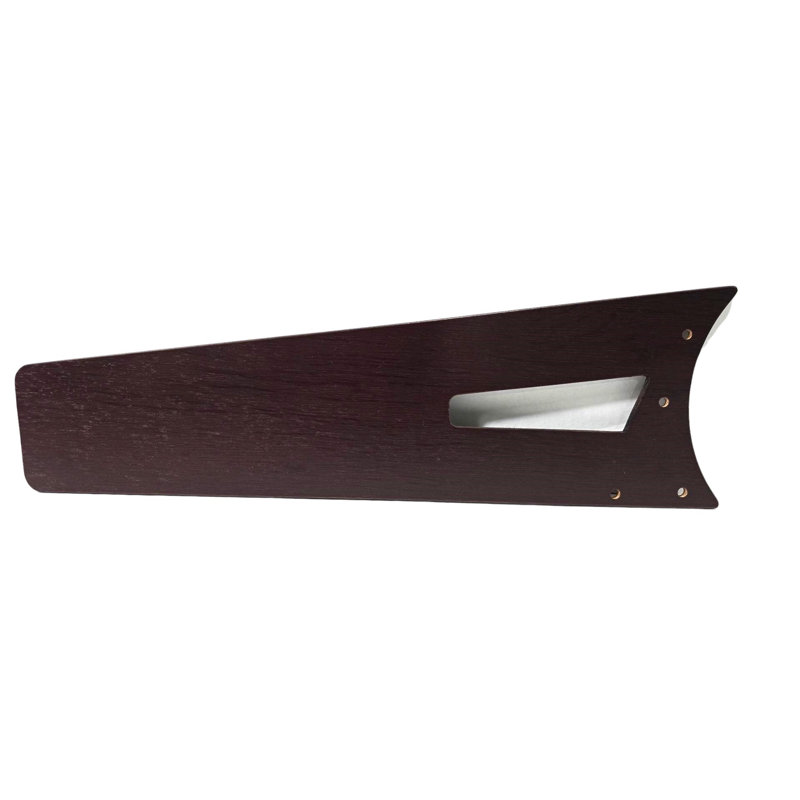 54'' Ceiling Fan with Light Kit, Dark Brown Wood