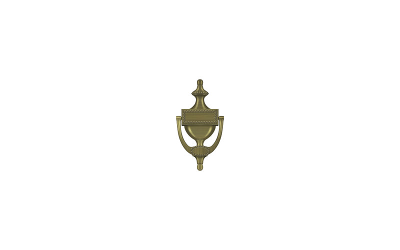 Victorian Brass Door Knocker, Antique Brass